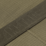 Lähikuva M-Tac Fleece Termobukser Delta Level 2 Lady materiaalista ja saumoista.