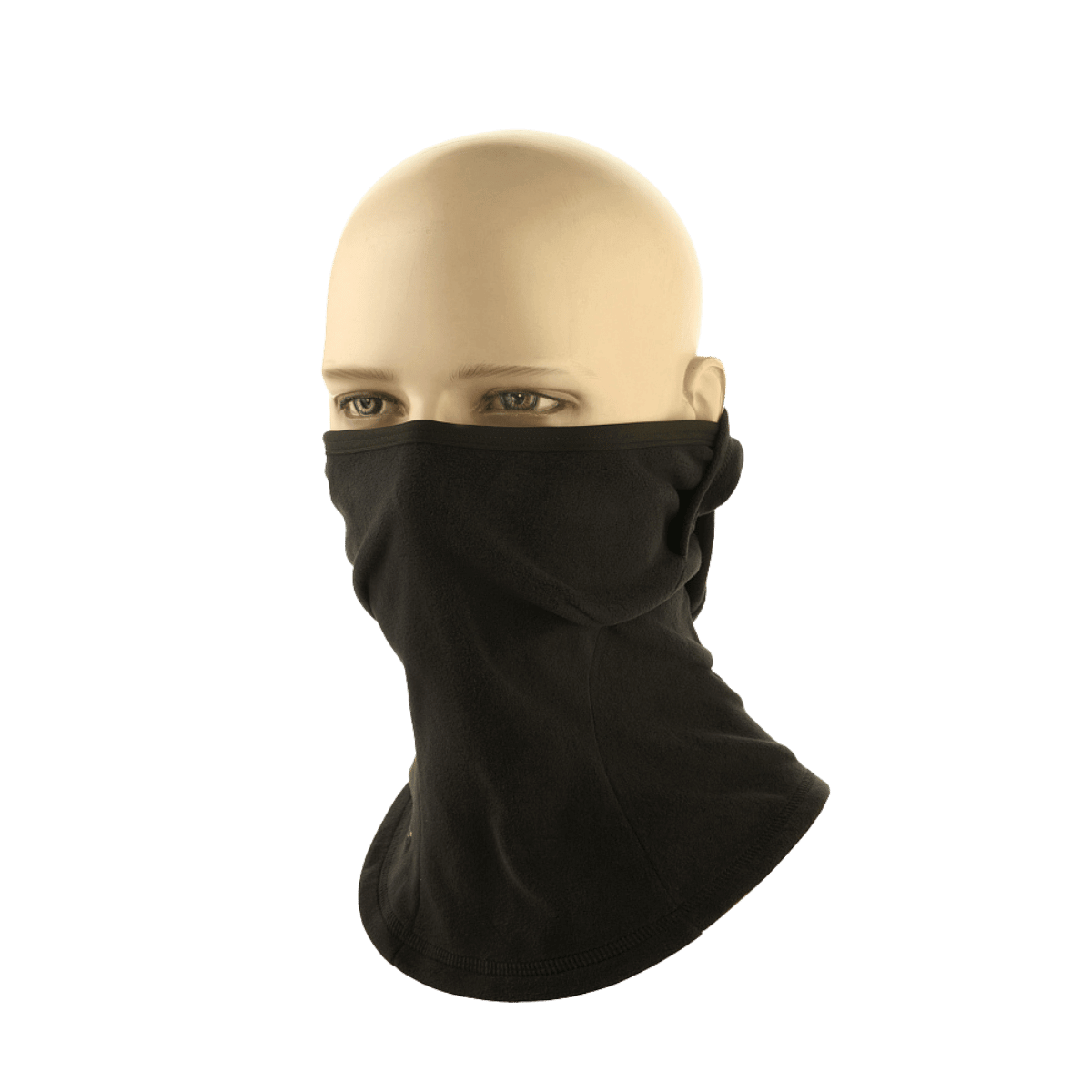 M-Tac Balaclava Elite Fleece Polartec mustana ninja‑tyylissä, valmistettu kestävästä Polartec® Micro Series -fleecepista lämmöneristystä varten.