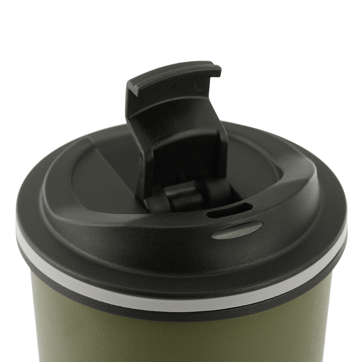 M-Tac 450 ml termosmuki venttiilillä mustalla kannella ja ilmanventtiilillä
