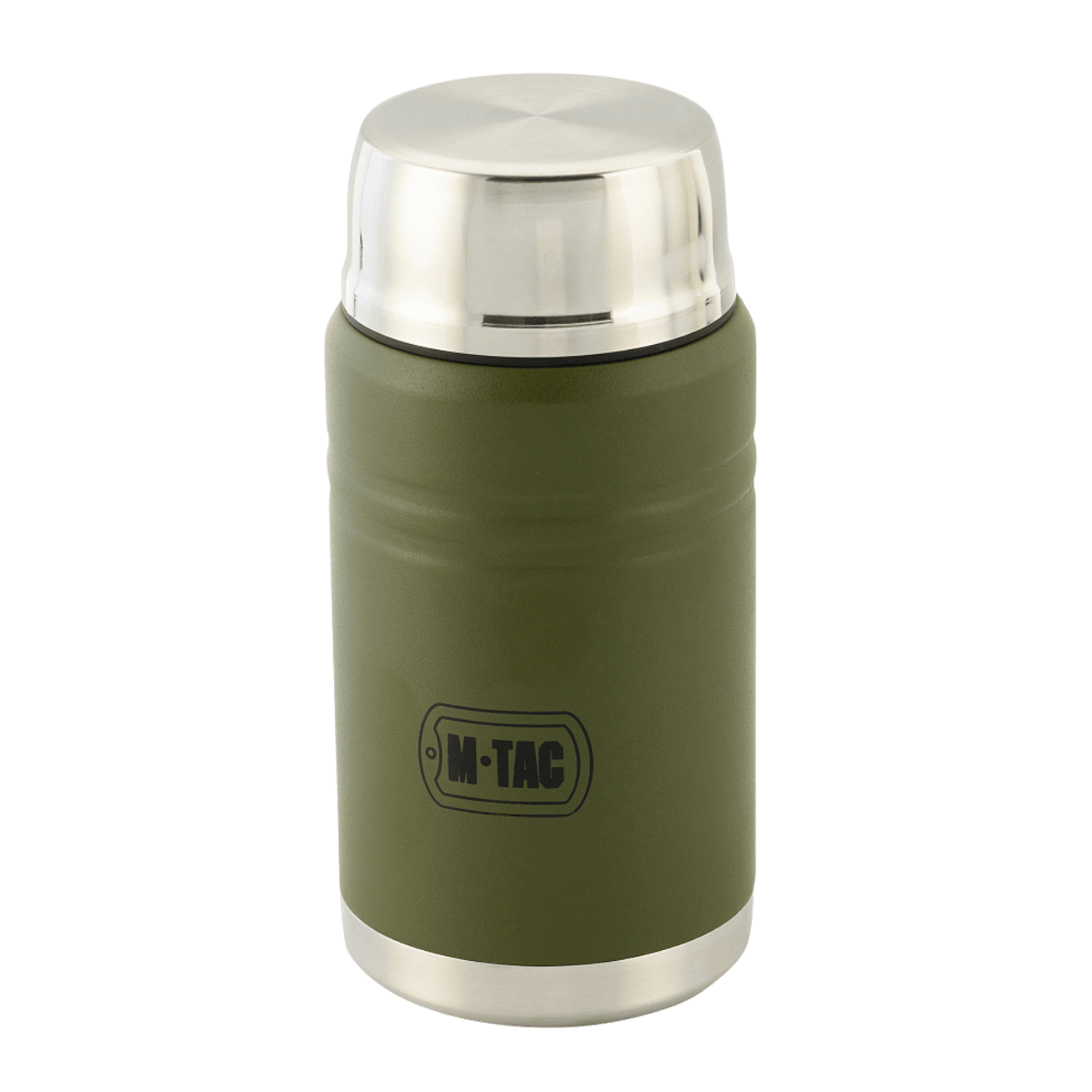M-Tac 750 ml termospullo taitettavalla lusikalla ruostumattomasta teräksestä, sopii retkeilyyn ja vaelluksiin