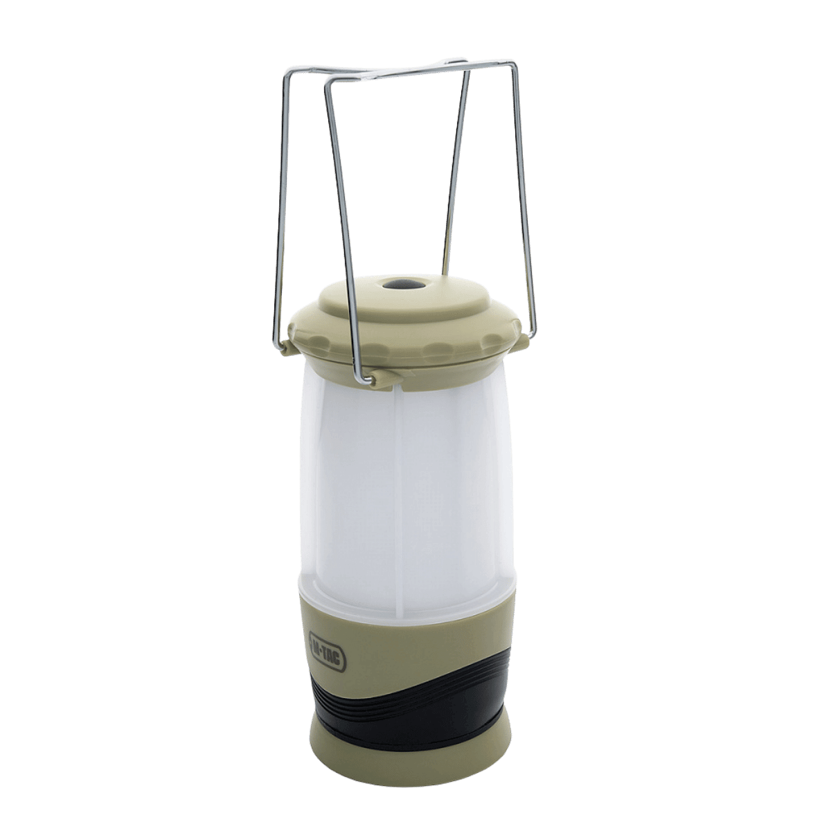 M-Tac Outdoorlampe Mat - Klassinen LED-valaisin modernilla muotoilulla ja maitovalkoisella valonsuodattimella, telttailuun ja ulkoiluun.