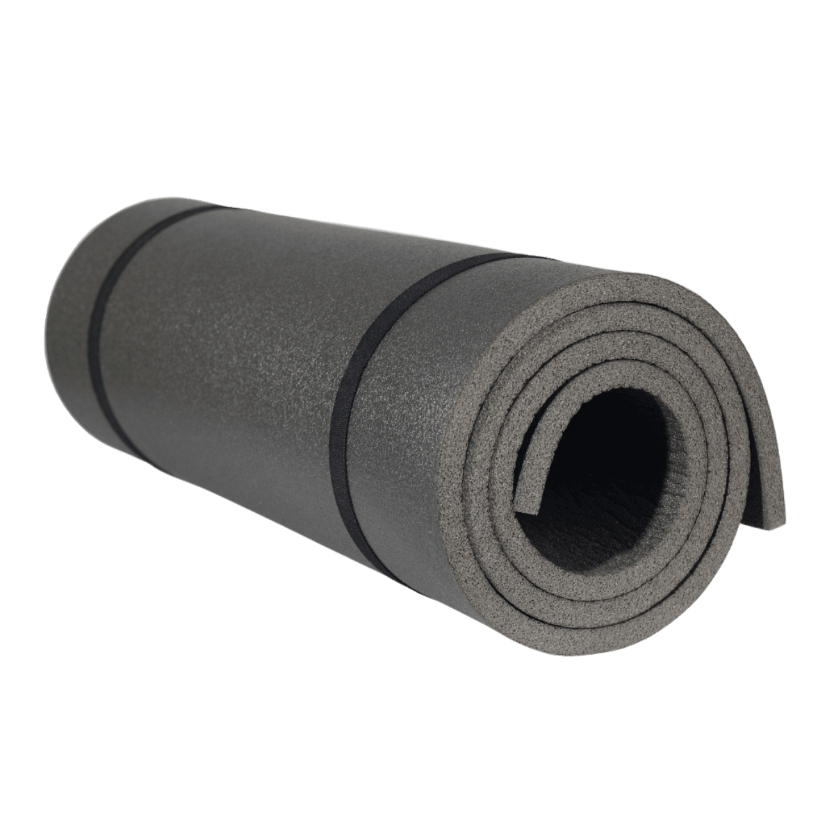 M-Tac Liggeunderlag 15 mm (60x180 cm) rullattuna, musta vaahtomuovinen telttapatja.