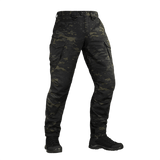 M-Tac Aggressor Elite Nyco Extreme housut Black Multicam-kuosissa taktiseen käyttöön. Kevyt, kestävä ja mukava muotoilu.