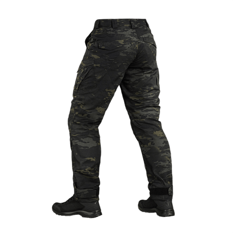 M-Tac Aggressor Elite Nyco Extreme housut Black Multicam®, nähtynä takaapäin.