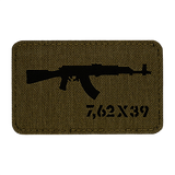 M-Tac AKM 7,62x39 Laser Cut Patch, AKM-kuvio, Velcro-takapuoli, taktinen merkki, kestävä Cordura 500D, koko 80x50 mm.
