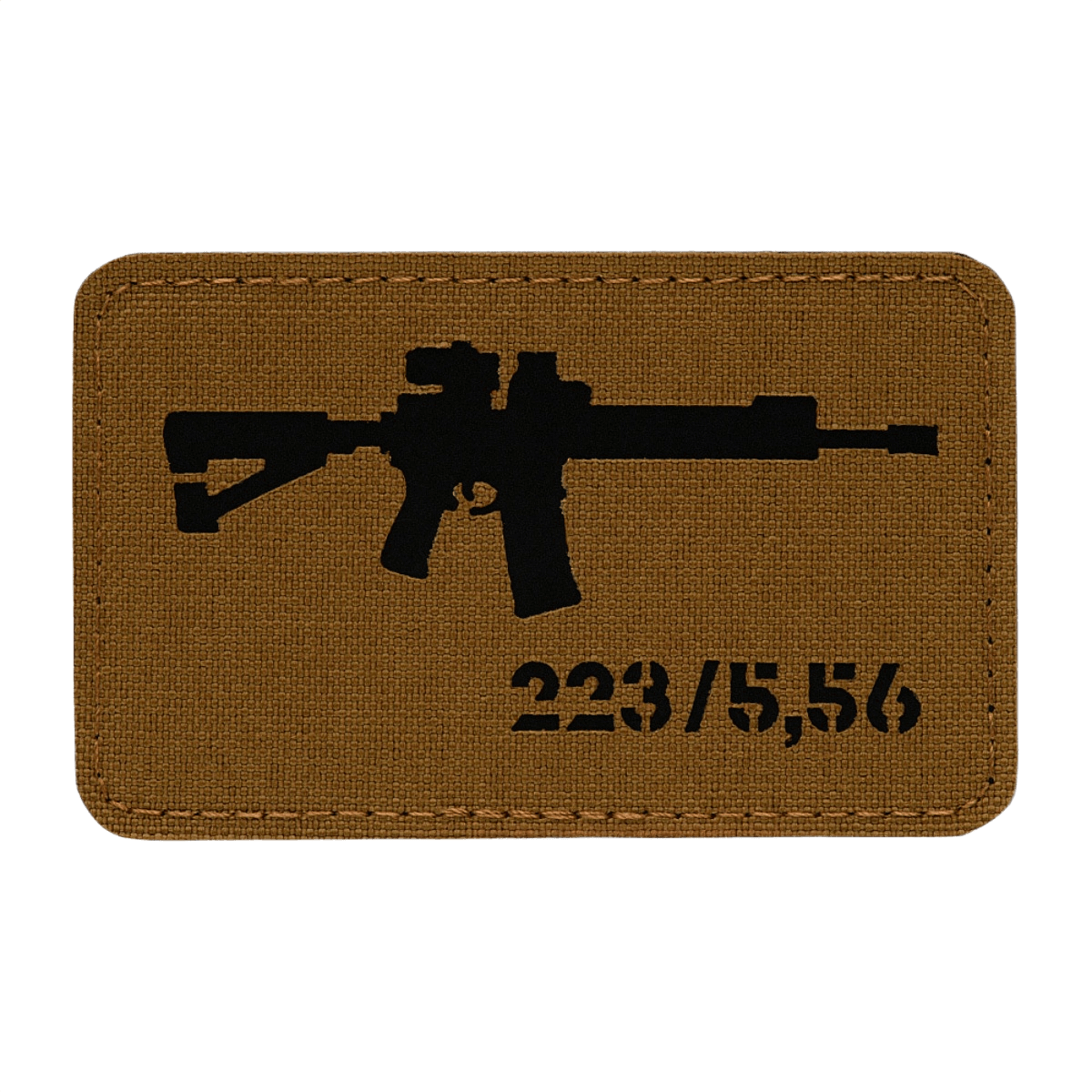 M-Tac AR-15 223/5,56 Laser Cut Patch, taktinen moraalimerkki Velcrolla, Cordura 500D, AR-15-kuvio, kestävä ulkokäyttöön.