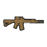 M-Tac AR-15 3d PVC-tarra Velcro-kiinnityksellä, taktinen malli AR-15-harrastajille, 50 x 60 mm, kulutusta kestävä PVC-materiaali.