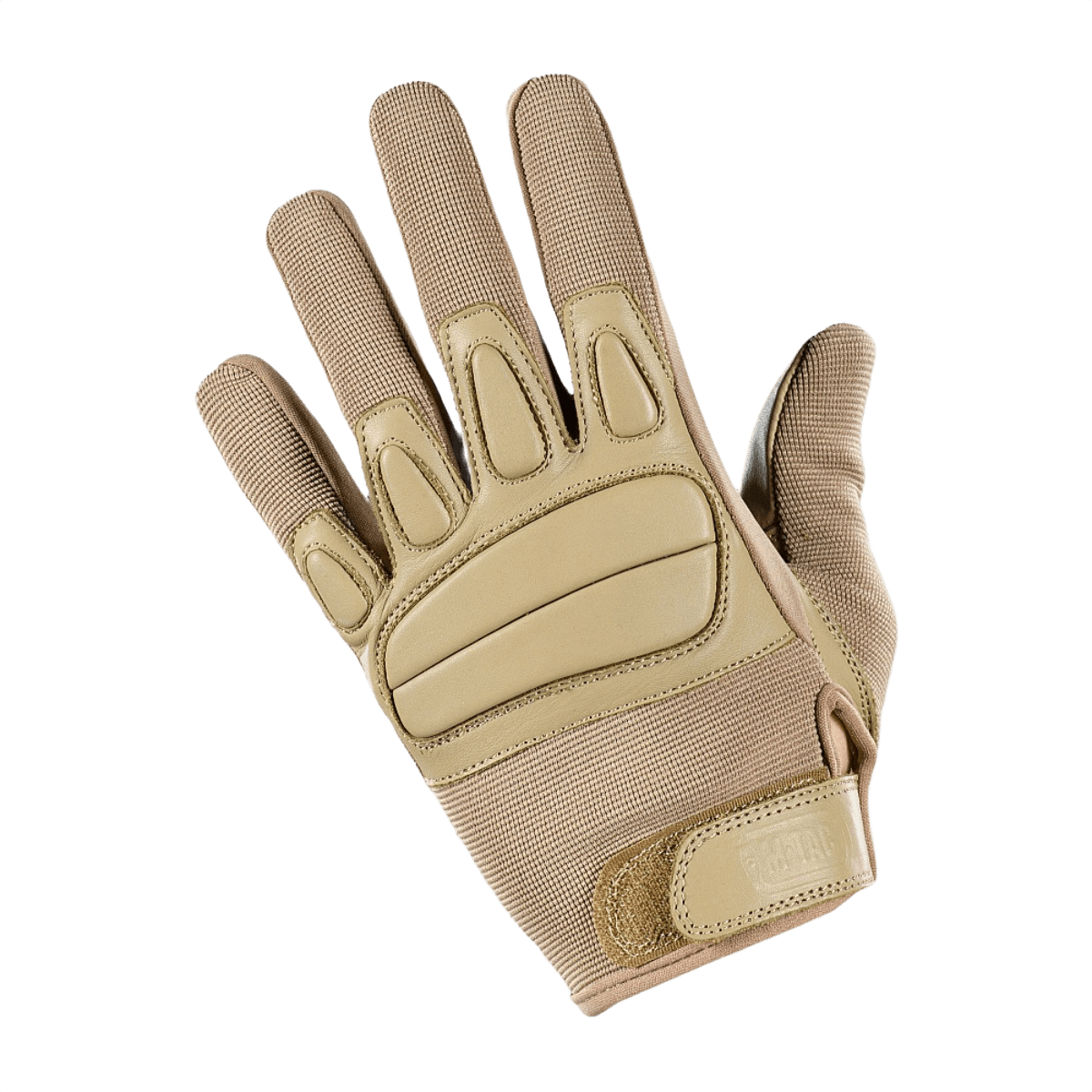 M-Tac Assault Tactical Mk.2 -hanskat beige, iskunvaimennus ja säädettävä velcro, aitoa nahkaa.