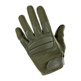 M-Tac Assault Tactical Mk.2 -käsineet oliivinvihreänä, säädettävällä tarrakiinnityksellä ja iskunvaimentavilla inserteillä suojaan ja mukavuuteen.