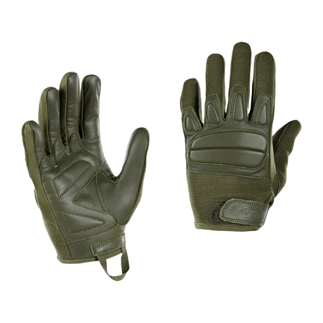 M-Tac Assault Tactical Mk.2 -käsineet aidosta nahasta, synteettisellä vahvikkeella ja iskunvaimentavilla inserteillä maksimaaliseen suojaan.