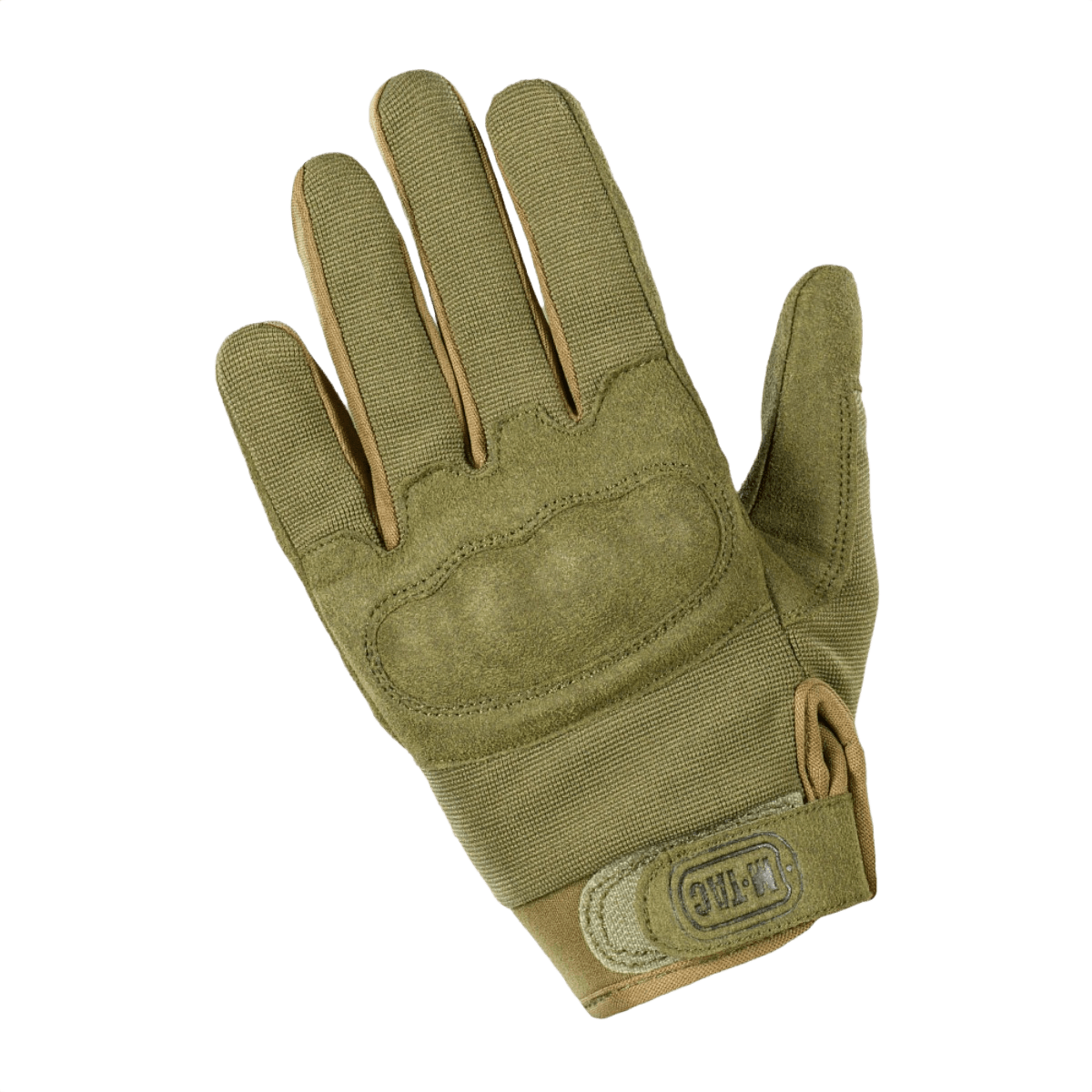 M-Tac Assault Tactical Mk.5 oliivinvihreät, nyrkkisuoja ja säädettävä velcro, ampuma- ja taktiseen käyttöön.