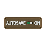 M-Tac Patch Autosave PVC täysväreissä Velcro, 3d-efekti PVC-materiaalissa, sopii vaatteisiin tai taktiseen varusteeseen, koko 8x2.5 cm