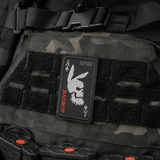 M-Tac Patch Bad Boy (Broderi) Ace of Spades ja jäniksen kallo, symboli rohkeudelle ja huumorille, kiinnitys Velcro, 8x5 cm Cordura 500D.