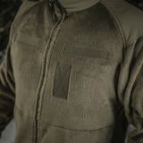 M-Tac Battle Fleece Polartec -takki ruskeana anatomisella istuvuudella, tuuli- ja kulutussuojalla sotilas- ja poliisikäyttöön.