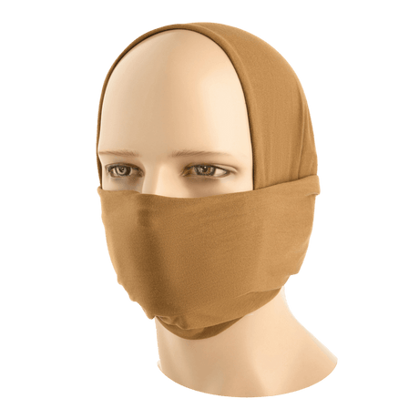 M-Tac Bomuld Tube Scarf käytetty balaclavana, ruskea väri.