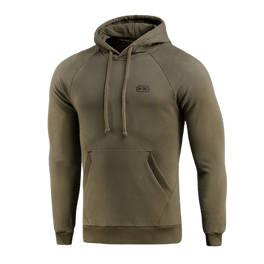 M-Tac Cotton Raglan Hard Hoodie oliivinvärisenä, 100% puuvillaa, fleece-vuori, raglanhihat, kengurutasku, sopii syksyyn ja talveen.