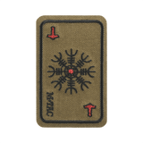 M-Tac Patch Kort Helm of Horror (brodeerattu) viikinkiaikainen Ægishjálmur-symboli, brodeerattu Cordura 500D:hen, kestävä ja kulutusta kestävä.