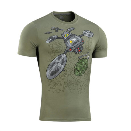 M-Tac T-Shirt Quadcopter, droni- ja kranaattimalli, 93% puuvillaa, 7% elastaania, mukava ja kestävä.