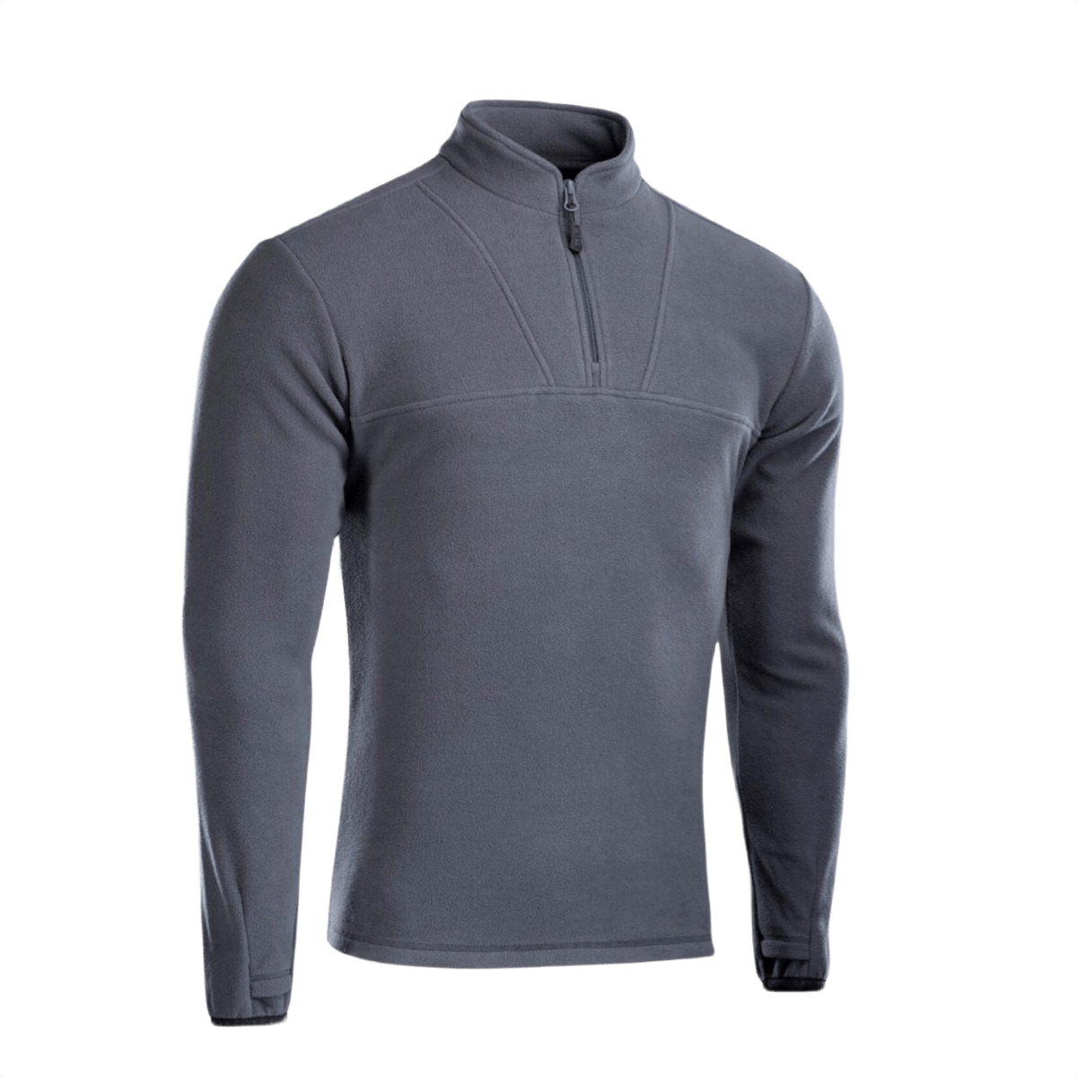 M-Tac Delta Fleece -takki harmaana, käytännöllinen muotoilu mukana peukalonreiät, ihanteellinen ulkoiluun kylmässä säässä