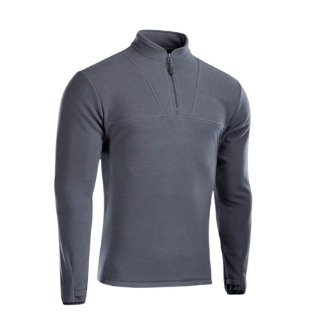 M-Tac Delta Fleece -takki harmaana, käytännöllinen muotoilu mukana peukalonreiät, ihanteellinen ulkoiluun kylmässä säässä