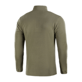 Takin takaosa M-Tac Delta Fleece -takista oliivinvihreänä, ihanteellinen kylmään säähän, mukava istuvuus ja hihat mukana peukalonreiät