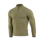 M-Tac Delta Fleece -takki oliivinvärisenä, mukava fleece ulkoiluun, mukana peukalonreiät, kevyt ja hengittävä