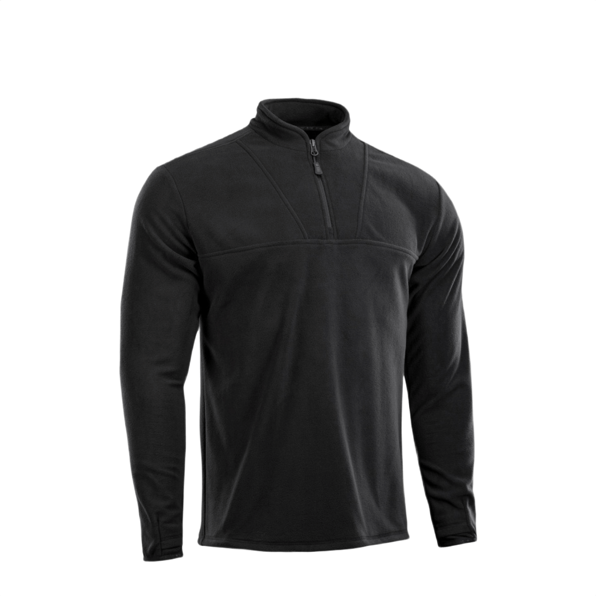 M-Tac Delta Fleece -takki mustana, kevyt ja lämmin, mukana peukalonreiät, ihanteellinen ulkoiluun kylmässä säässä