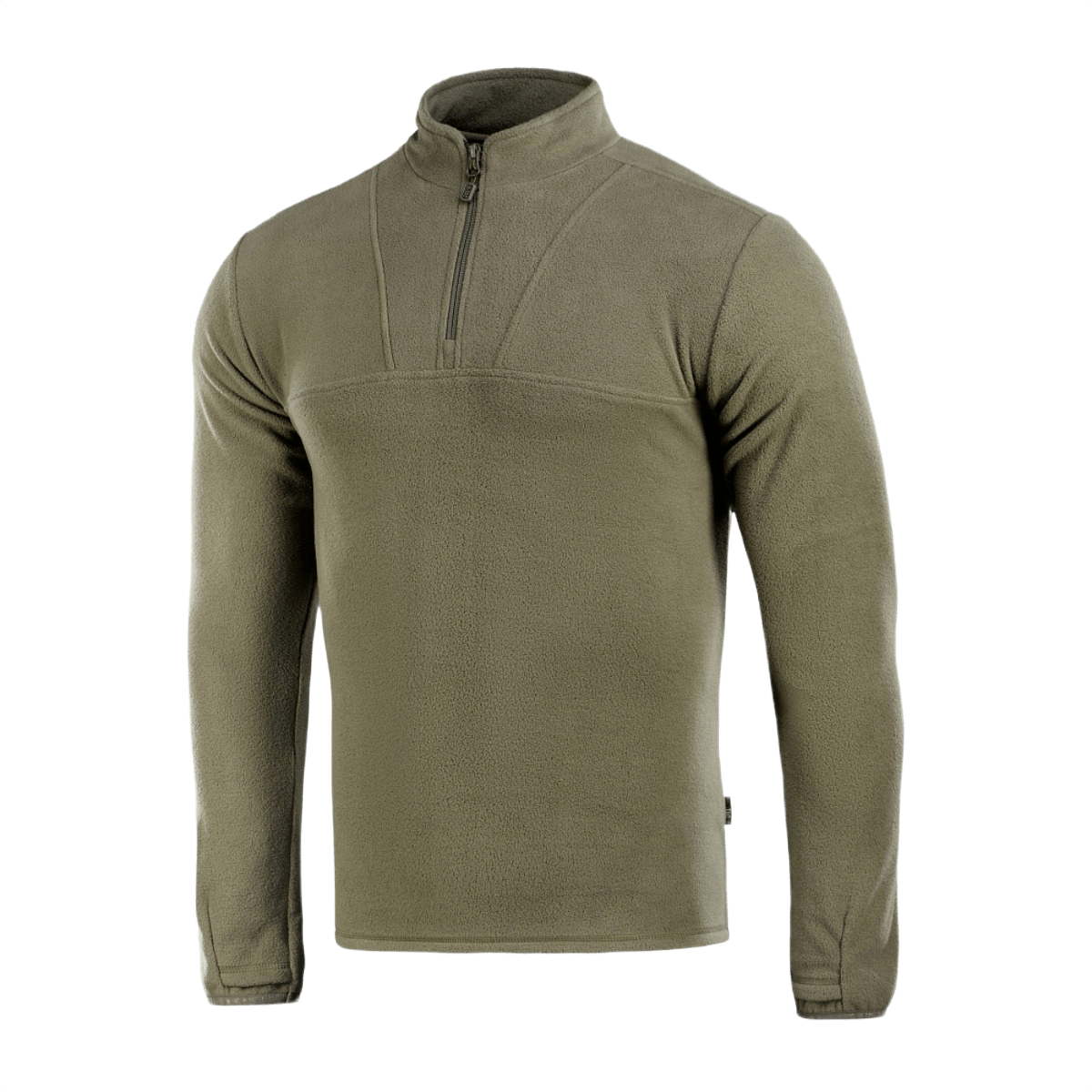 M-Tac Delta Fleece -takki oliivinvärisenä, suunniteltu mukavuuteen ja liikkumisvapauteen. Ihanteellinen kylmään säähän ja ulkoiluun
