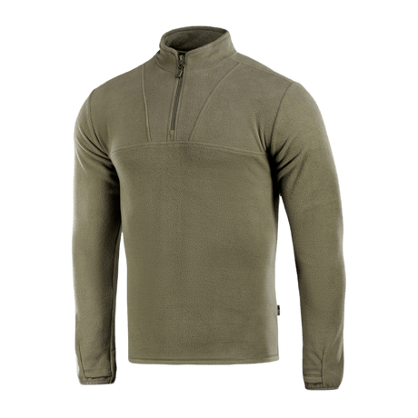 M-Tac Delta Fleece -takki oliivinvärisenä, suunniteltu mukavuuteen ja liikkumisvapauteen. Ihanteellinen kylmään säähän ja ulkoiluun