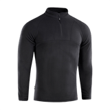 M-Tac Delta Polartec Raglan -takki mustana, korkea kaulus ja puolivetoketju, sopiva jokapäiväiseen käyttöön ja ulkoiluun.