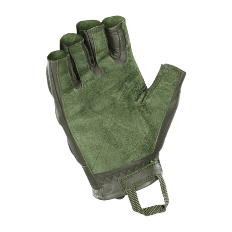Vihreät M-Tac Fingerløse Handsker Assault Tactical Mk.1 vahvistetulla nahkakämmenellä ja velcro-lukituksella