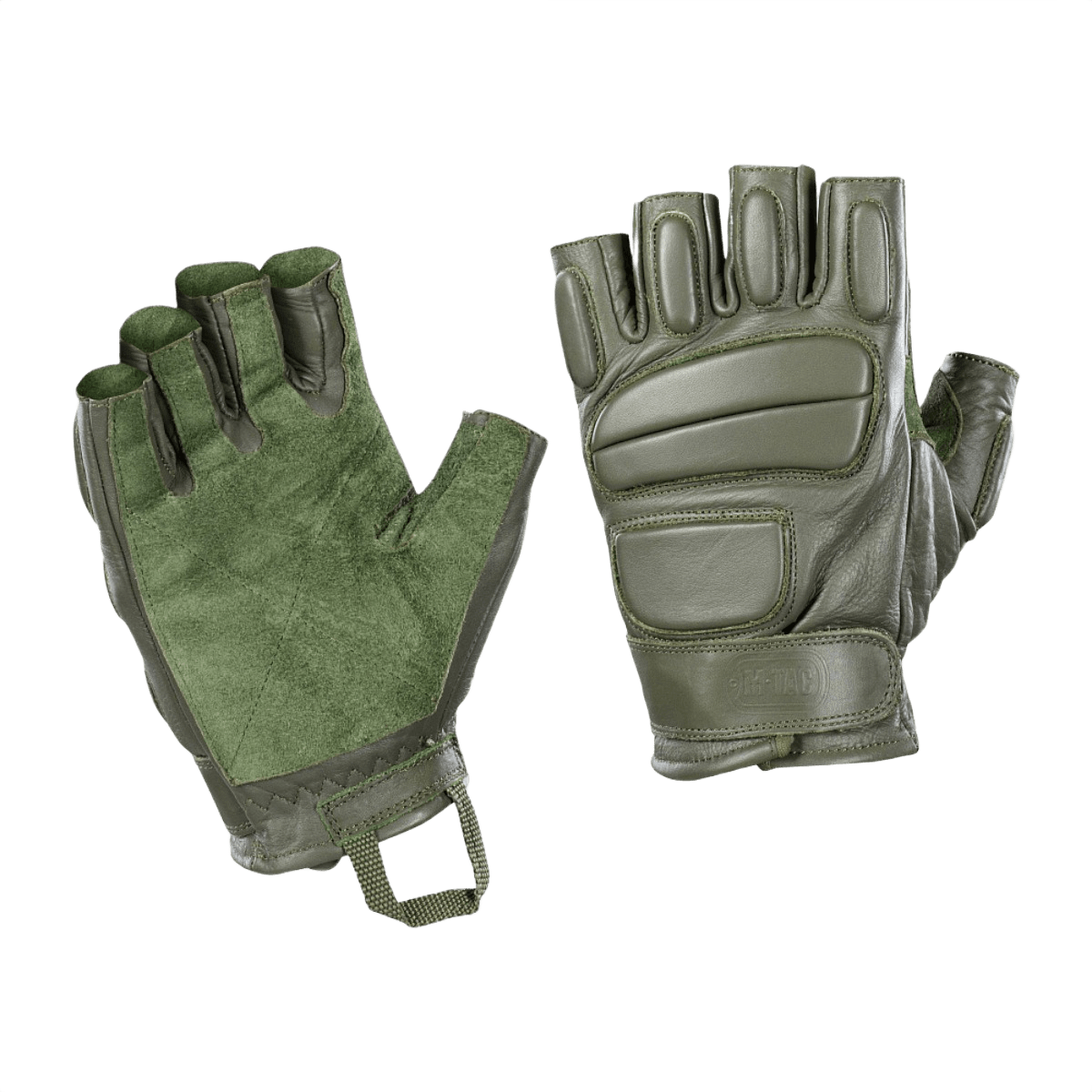 M-Tac Fingerløse Handsker Assault Tactical Mk.1 vahvistetulla kämmenellä ja iskunvaimentavilla nyrkkatyynyillä taktiseen käyttöön, vihreä
