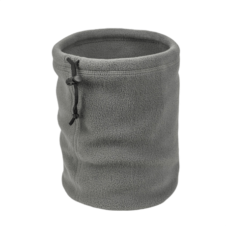M-Tac Fleece Neck Gaiter med Snor harmaa, monikäyttöinen talviasuste, säädettävä nyörillä, 100% polyester-fleece, hypoallergeeninen.