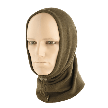 M-Tac Fleece Neck Gaiter med Snor käytetty huppuna, säädettävä istuvuus ja nyöri, fleece 260 g/m².