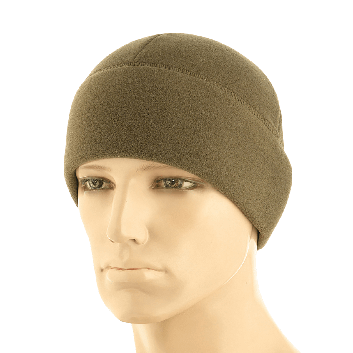 M-Tac Fleece Polartec Watch Cap oliivinvärinen, miesmalli käyttää pipoa kylmiin olosuhteisiin.