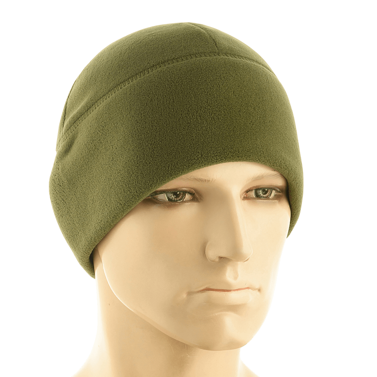 M-Tac Fleece Polartec Watch Cap oliivinvärisenä, kevyt ja lämmin pipo kylmiin olosuhteisiin, sopii ulkoiluun ja talvikäyttöön.