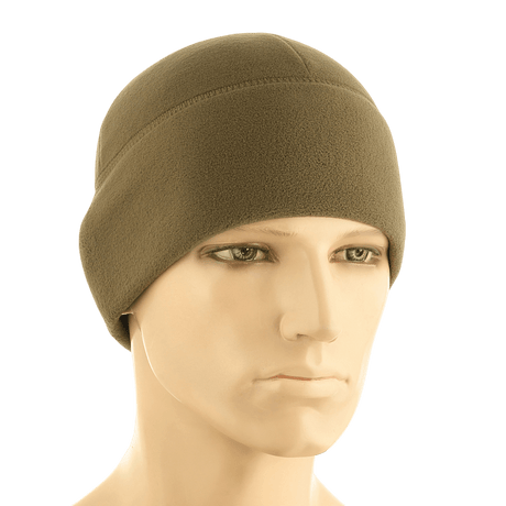 M-Tac Fleece Polartec Watch Cap kestävässä ruskeassa fleecessä, sopii ulkoiluun kylmissä olosuhteissa.