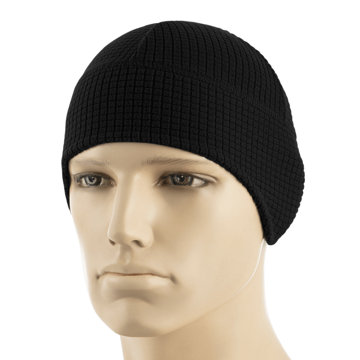 M-Tac Fleece Rip-Stop Hjelmhue Gen.II musta pipo mannekäänillä, lämmin ja kestävä kylmään säähän.