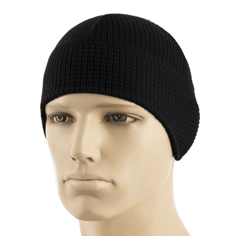 M-Tac Fleece Rip-Stop Hjelmhue Gen.II musta pipo mannekäänillä, lämmin ja kestävä kylmään säähän.