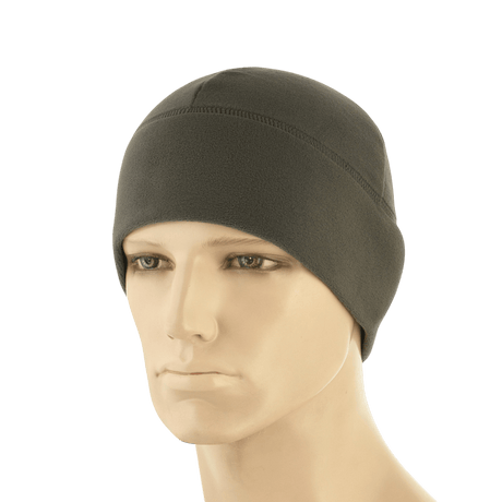 M-Tac Fleece Watch Cap Light Polartec Gen II harmaa talvipipo, valmistettu kestävästä Polartec Micro Series -fleecestä, esillä mannekiinilla.