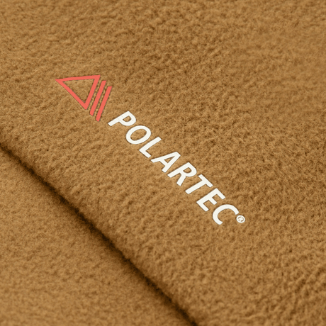 Lähikuva Polartec Micro Series fleece -kankaasta, jota käytetään M-Tac Fleece Watch Cap Light Polartecissä.