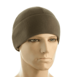 M-Tac Fleece Watch Cap Light Polartec ruskeana, en monikäyttöinen talvihattu, valmistettu kestävästä Polartec Micro Series fleece, sopii talvikäyttöön.