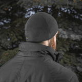 M-Tac Fleece Watch Cap Light Polartec, musta fleece-talvihattu, suojaa kylmältä ja tuulelta, kestävä ja matala profiili.
