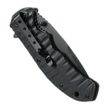 M-Tac Outdoor & Militær taittoveitsi - Type 4, suljettu, musta G10-kahva kestävyyttä ja leikkaustehokkuutta varten.