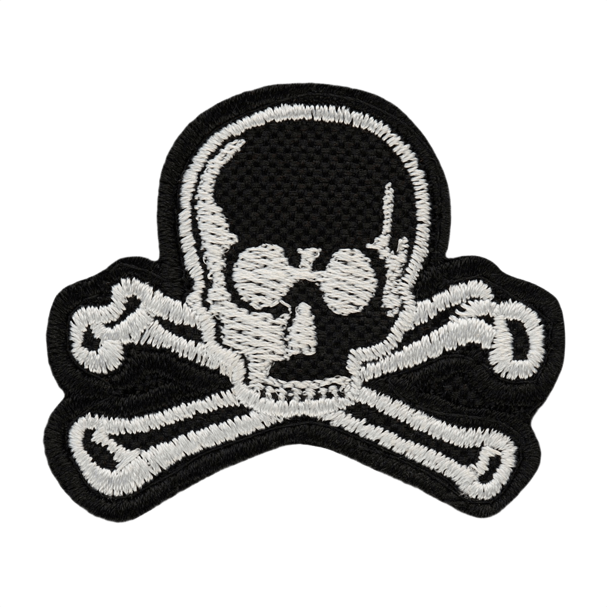 M-Tac Patch Old Skull Velcro 3D-efektillä tekstiilissä, taktinen moraalimerkki mustavalkoisella kallokuvalla, mitat 45 x 55 mm