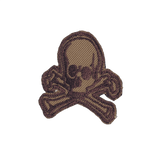 M-Tac Patch Old Skull Velcro morale-tarra pääkallolla ja ristikkäisillä luilla, kangas ja 3d-efekti, 45x55 mm