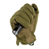 M-Tac Handsker Scout Tactical Mk.2, taskulampun kanssa, synteettiset nahkavahvikkeet kestävyyttä ja mukavuutta varten.