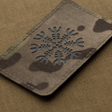 M-Tac Patch Helm of Horror Vaakasuuntainen Laser Cut – ægishjálmur Cordura 500D:ssä, sopii univormuun tai taktiseen varustukseen, kiinnitys Velcro.