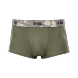 M-Tac Herre Boxer 93/7 oliivinvihreänä leveällä kuminauhalla mukavuutta ja liikkumisvapautta varten.
