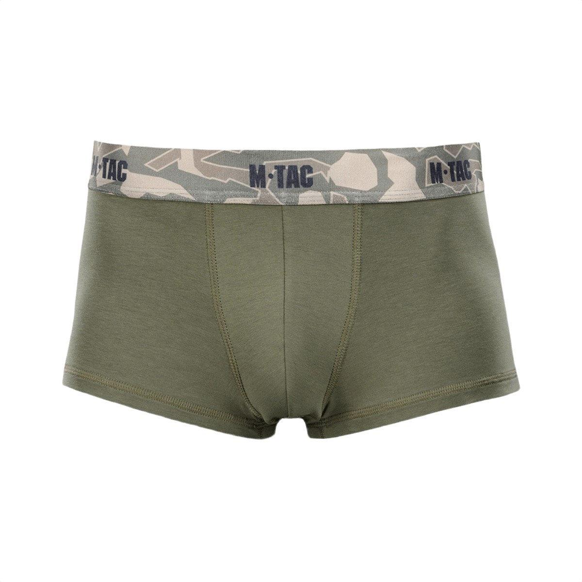 M-Tac Herre Boxer 93/7 oliivinvihreänä leveällä kuminauhalla mukavuutta ja liikkumisvapautta varten.